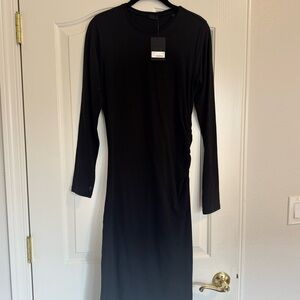 NWT Black Long Sleeve Midi Dress - ATM